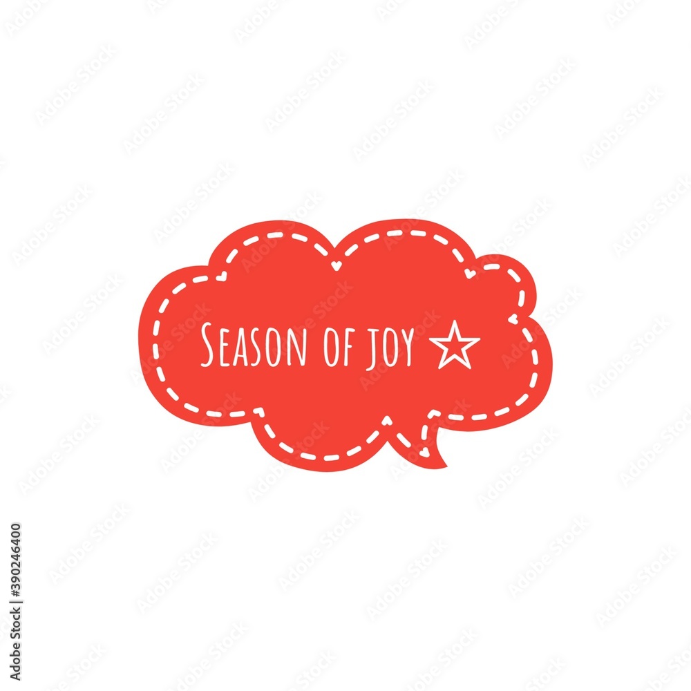 ''Season of joy'', Christmas Word Lettering Illustration ''Season of joy'', Christmas Word Lettering Illustration