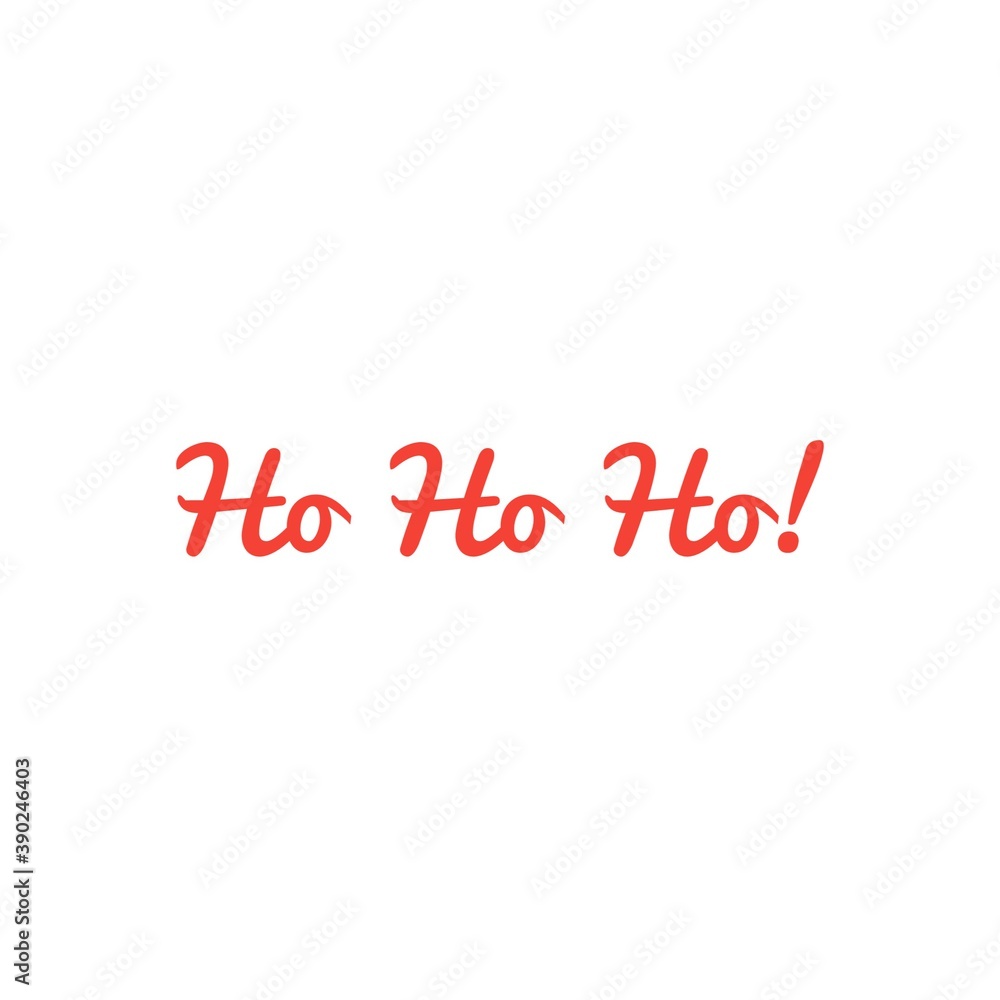 ''Ho, ho, ho'', Merry Christmas Word Lettering Illustration