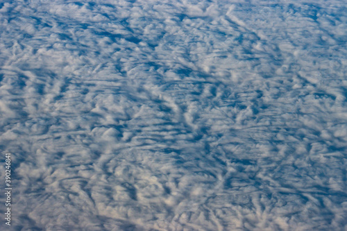 Clouds from a bird's eye view, sky background.