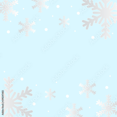 Christmas winter background with snowflakes