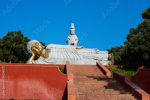 Buddha sculpture at Bacalhôa Buddha Eden, asian style garden, Quinta dos Loridos, Bombarral, Portugal, September 10, 2020 photo