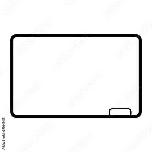 white board outline icon vector illustration