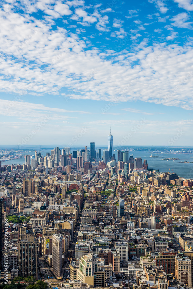 Aerial view of spectacular New York City