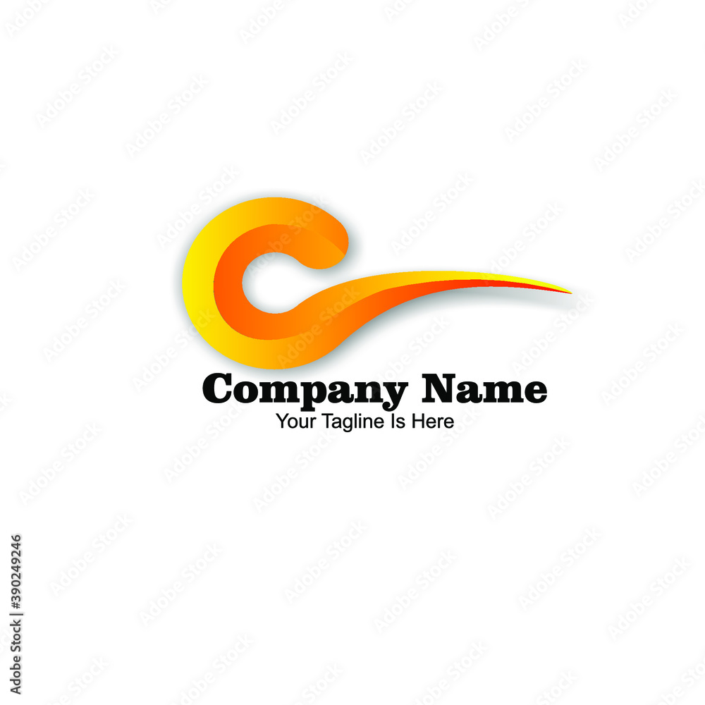 Fototapeta premium simple logo with letter C