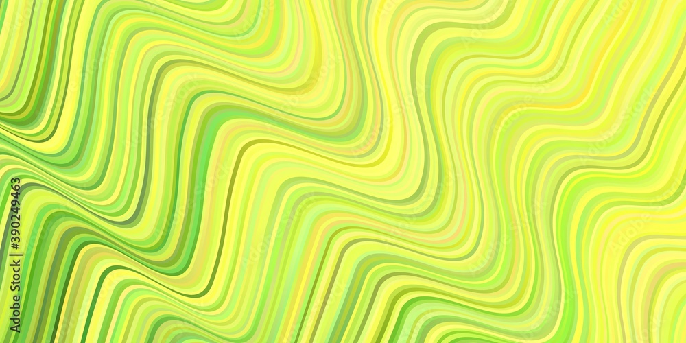 Light Green, Yellow vector pattern with wry lines.