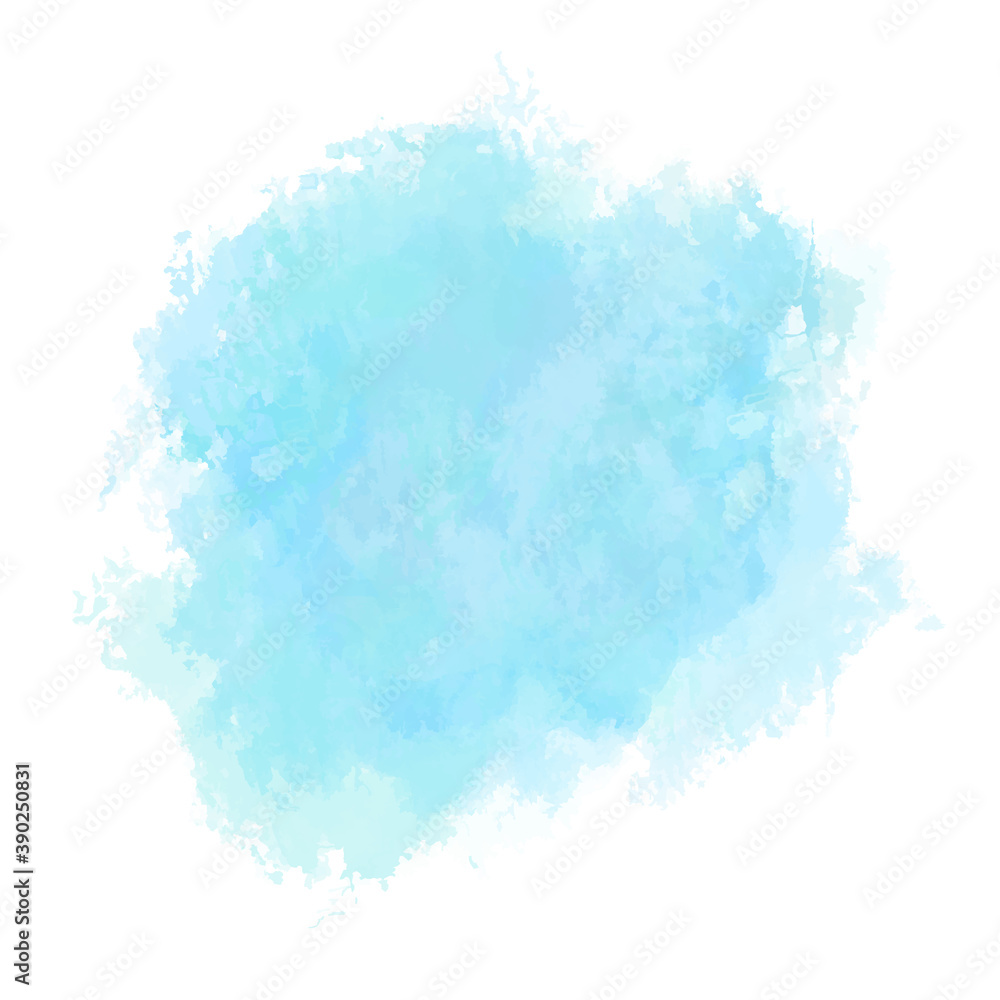 Painted spot on isolated white. Colored abstract stain. Watercolor artwork
