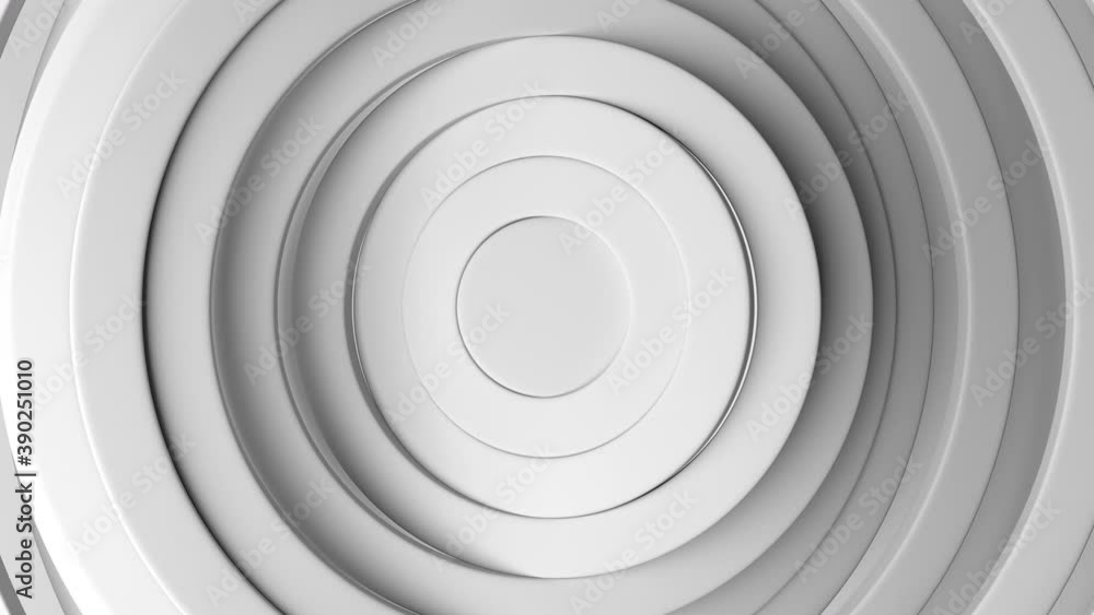 Abstract white circles waving, pattern of circles with the effect of displacement. White clean rings animation. Abstract background for business presentation. Seamless loop 4k 3d render Abstract white circles waving, pattern of circles with the effect of displacement. White clean rings animation. Abstract background for business presentation. Seamless loop 4k 3d render