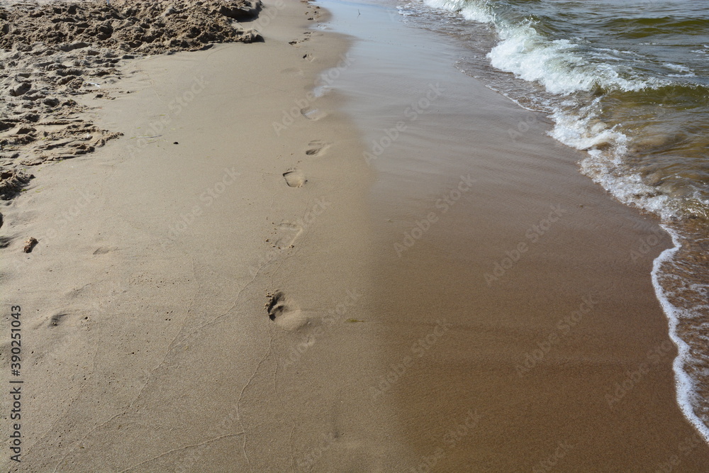 footprints on the beach footprints on the beach