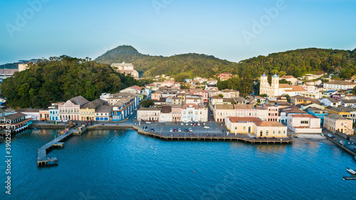 São Francisco do Sul - SC. Aerial view of the historic center of São Francisco do Sul, in Santa Catarina