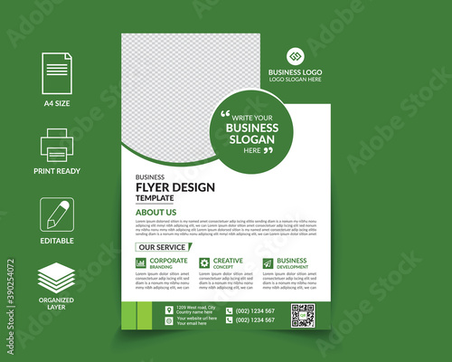 Business flyer design template vector and editable