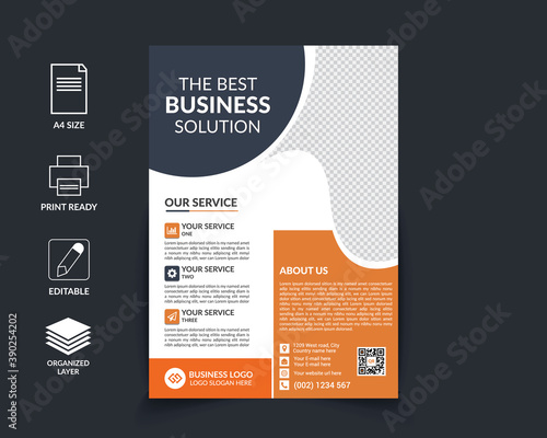 Business flyer design template vector and editable