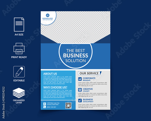 Business flyer design template vector and editable