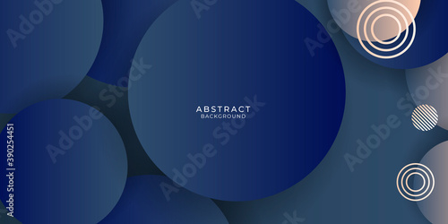 Modern simple 3D blue abstract circles background