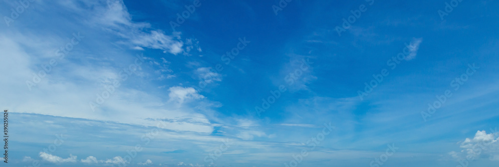 International day of clean air for blue skies concept: Abstract white cloud and blue sky in sunny day texture background