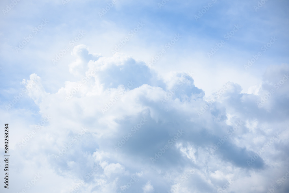 Soft white clouds fluffy in the clear sky Soft white clouds fluffy in the clear sky