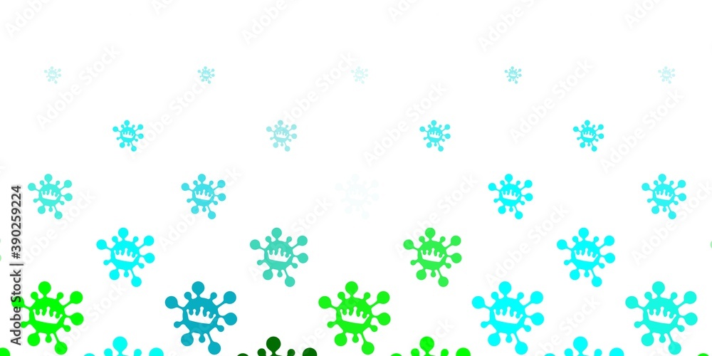 Light blue, green vector texture with disease symbols. Light blue, green vector texture with disease symbols.