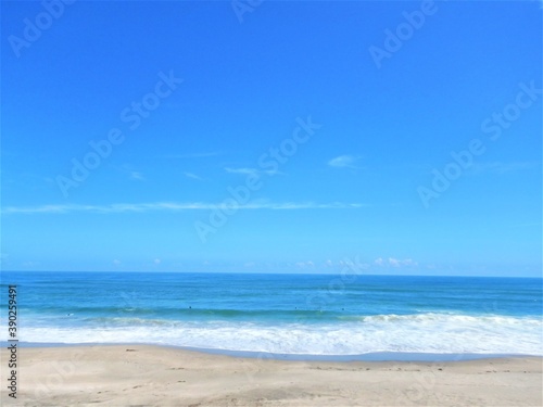 blue sky and ocean wave