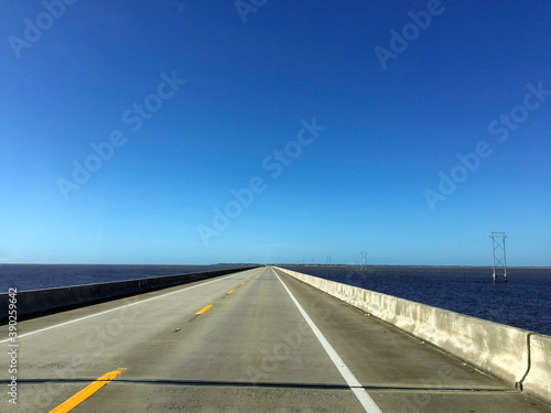bridge along the Florida panhandle, concept of a journey and road trip