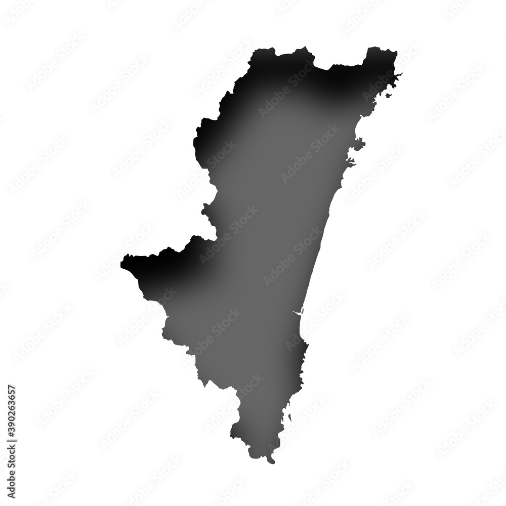 Fototapeta premium 宮崎 地図 シルエット アイコン