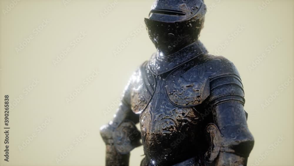 Armour of the medieval knight. Metal protection of the soldier Armour of the medieval knight. Metal protection of the soldier