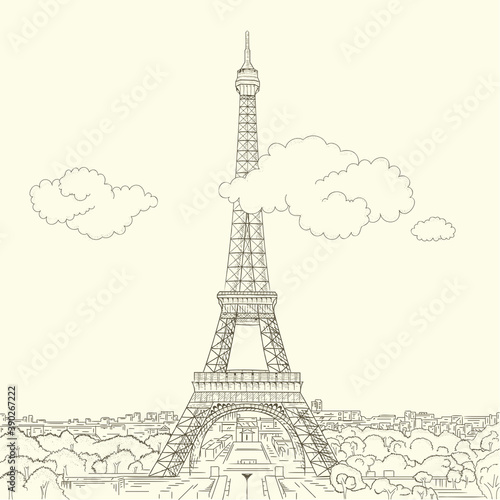 Landscape of the Eiffel Tower