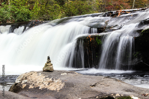 Rock Stack on Tellico River, Cherokee National Forest, TN photo
