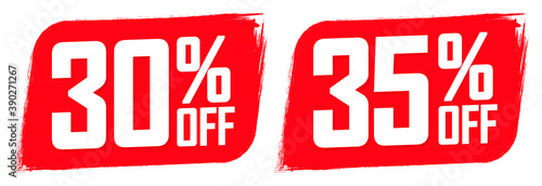 Set Sale banners design template, discount tags, app icons, vector illustration