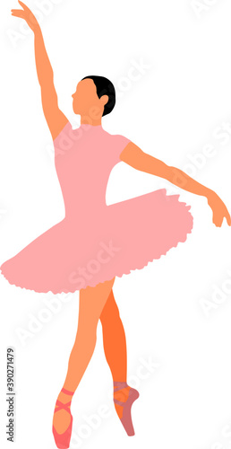 vector silhouette of a ballet dancer