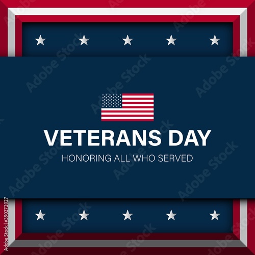 Vector illustration of Veterans Day.