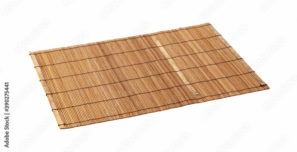 Wooden luncheon mat on a white background Wooden luncheon mat on a white background