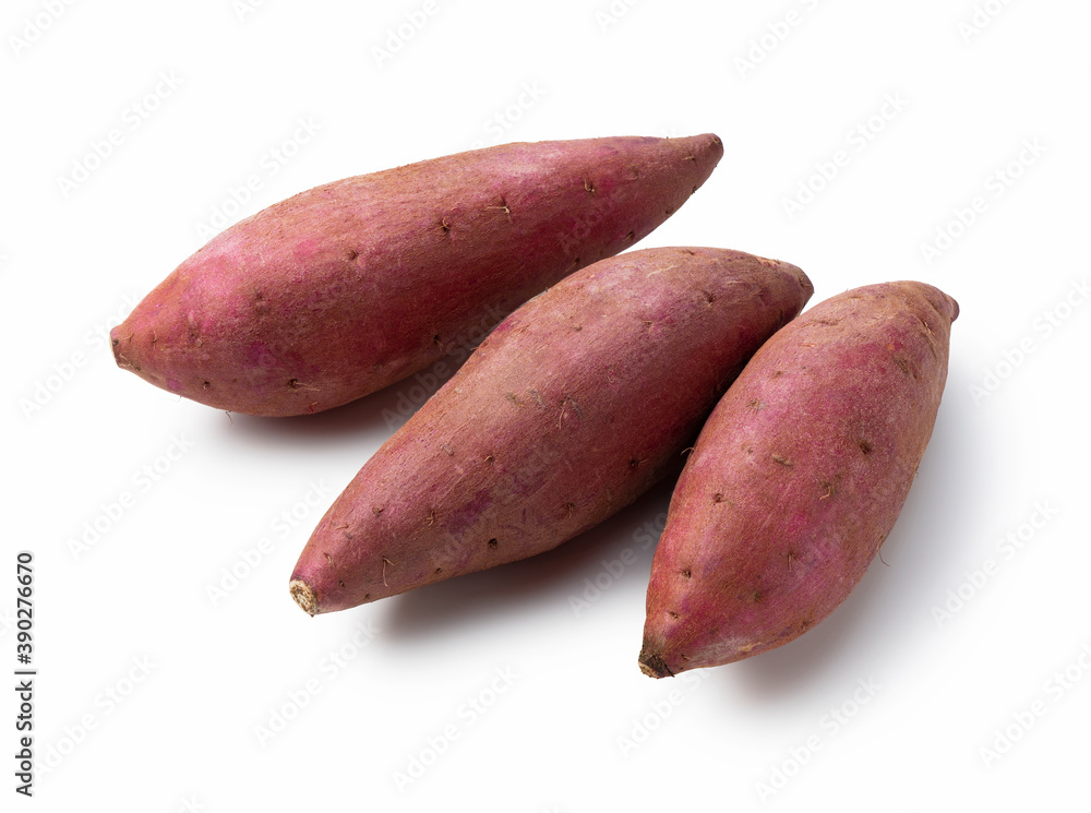 Sweet potatoes on a white background Sweet potatoes on a white background