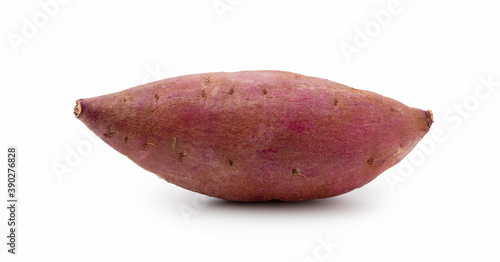 Sweet potatoes on a white background