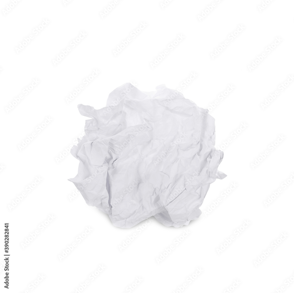 Crumpled paper ball isolated on white with clipping path Crumpled paper ball isolated on white with clipping path