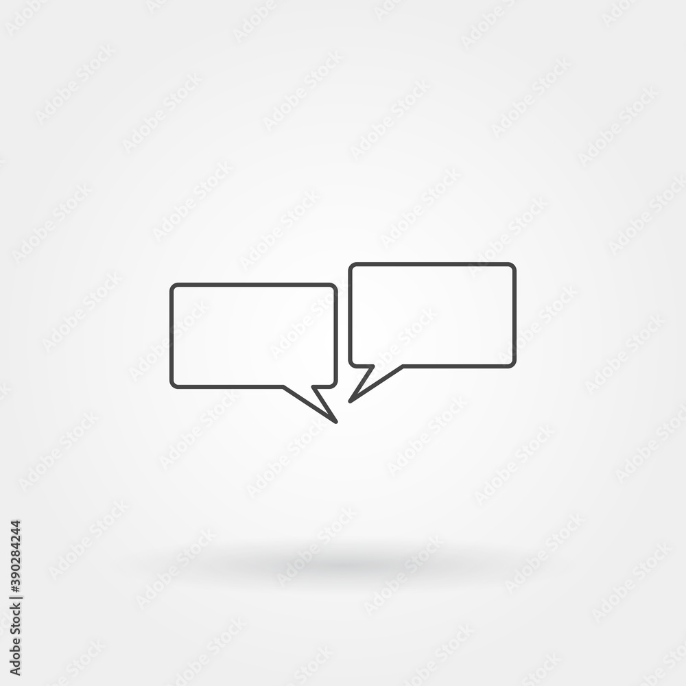 discussion single isolated icon with modern line or outline style vector discussion single isolated icon with modern line or outline style vector