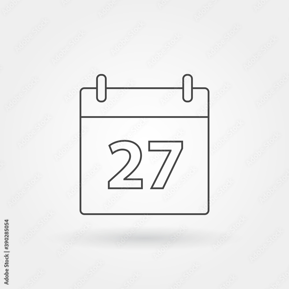 calendar single isolated icon with modern line or outline style calendar single isolated icon with modern line or outline style