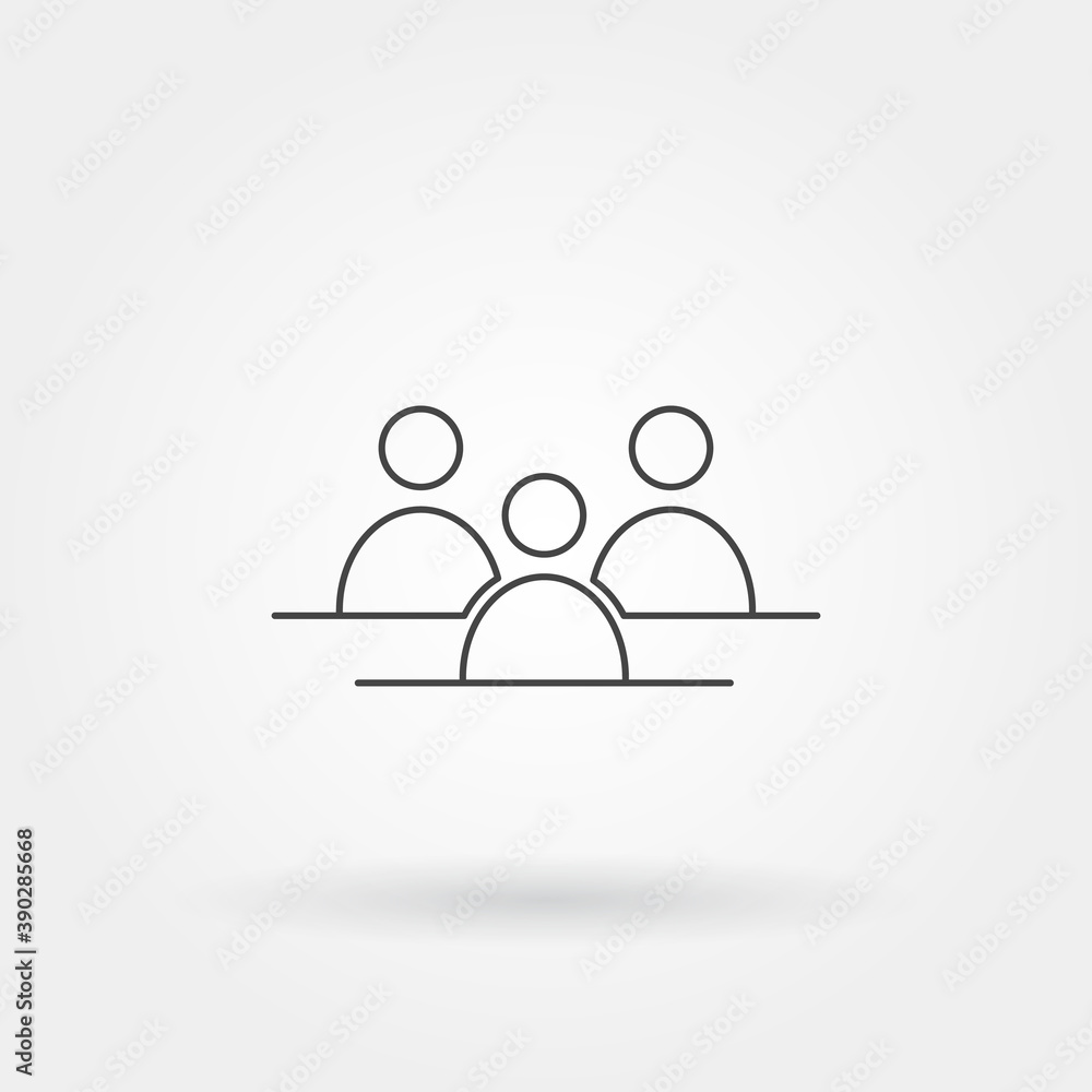 people supporters single isolated icon with modern line or outline style people supporters single isolated icon with modern line or outline style