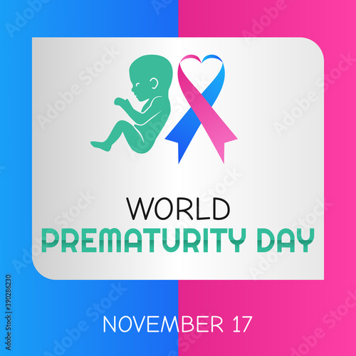 vector graphic of world prematurity day good for world prematurity day celebration. flat design. flyer design.flat illustration.
