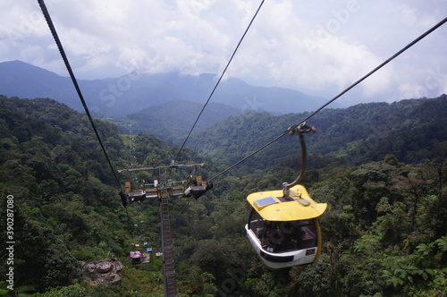 cable car on mountain