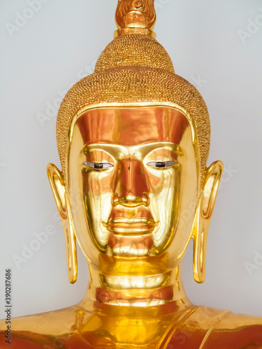 Head of gold Buddha statue, Wat Pho, Bangkok, Thailand