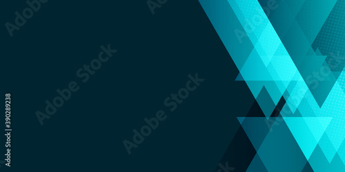 Blue black abstract triangles presentation background