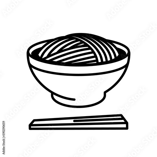 Japanese buckwheat noodles. Soba.