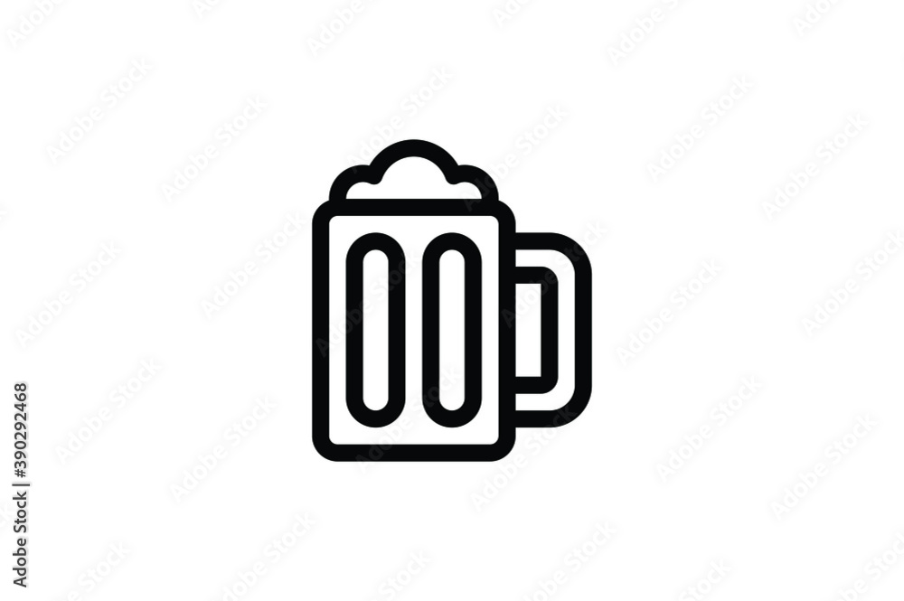 Sauna Outline Icon - Beer Glass Sauna Outline Icon - Beer Glass