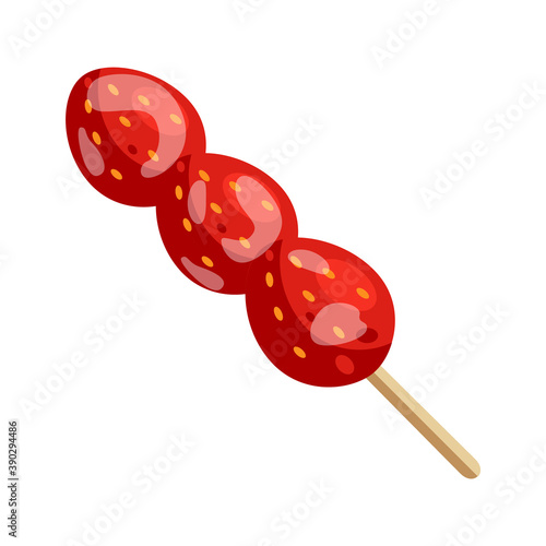 delicious and sweet tanghulu vector illustration 