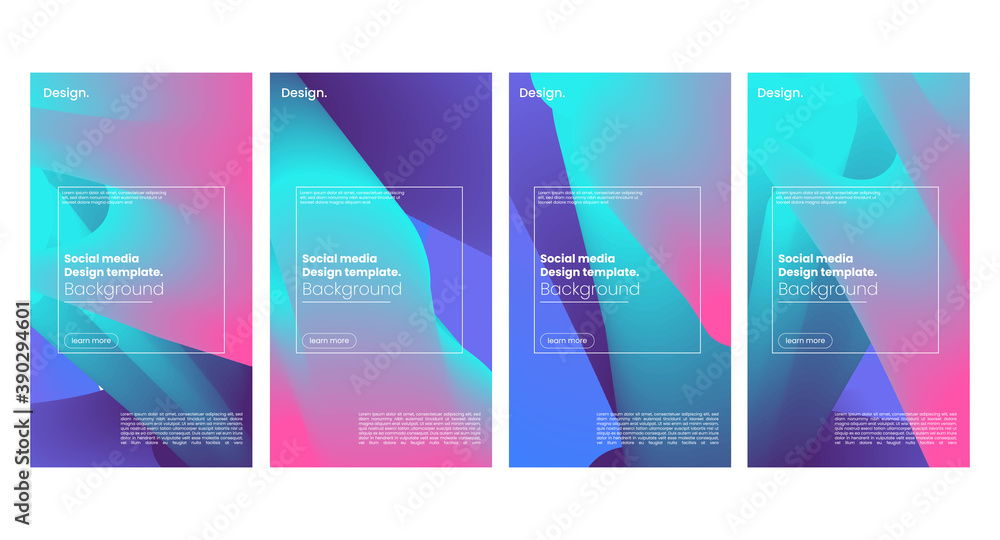 Fototapeta premium trendy colorfull social media gradient stories or poster templates background, premium vector design