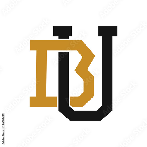 Initial letter ub logo or bu logo vector design template