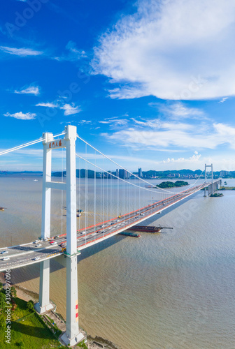 Humen Bridge at the mouth of the Pearl River in Guangdong Province, China © Weiming