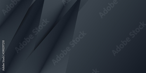 Dark black abstract background geometry shine and layer element vector for presentation design. Suit for business, corporate, institution, party, festive, seminar, and talks. 