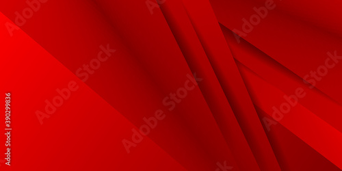 Red abstract 3D presentation background with triangles layers and shadow
