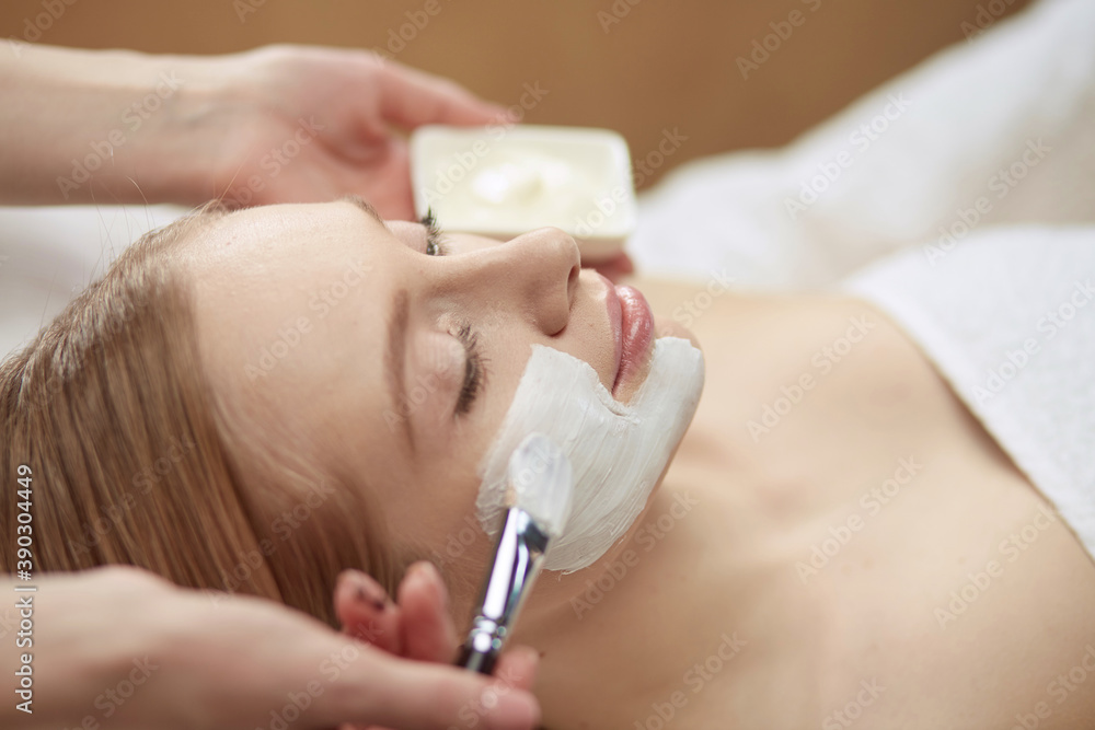 people, beauty, cosmetology and treatment concept - close up of people, beauty, cosmetology and treatment concept - close up of