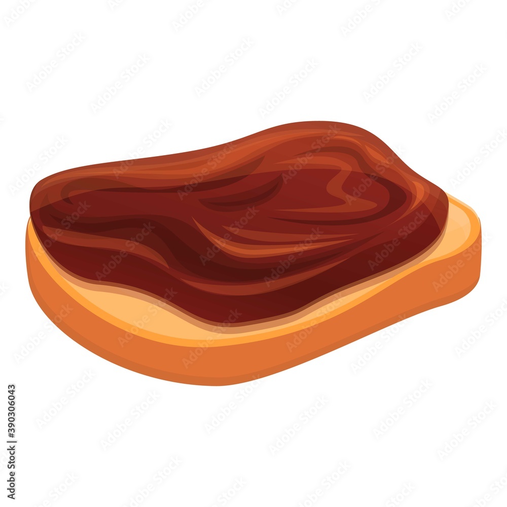 Sandiwch chocolate paste icon. Cartoon of sandiwch chocolate paste vector icon for web design isolated on white background Sandiwch chocolate paste icon. Cartoon of sandiwch chocolate paste vector icon for web design isolated on white background